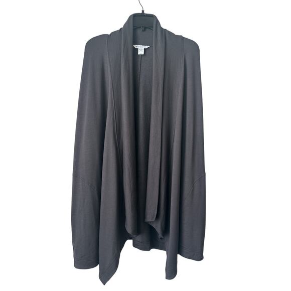 Athleta Pranayama Wrap Gray Athlesiure Open Front Cardigan Womens Plus Size 1X - Picture 2 of 10